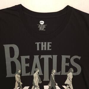 The Beatles Abbey Road Band Graphic Crew Neck T Shirt Womens Size 2XL Black